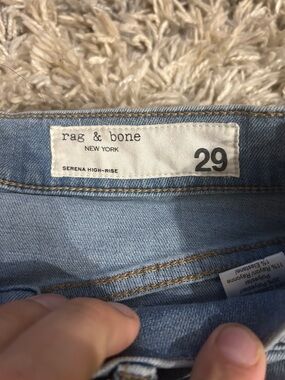 rag & bone Serena High-Rise Jeans in Light Blue Denim